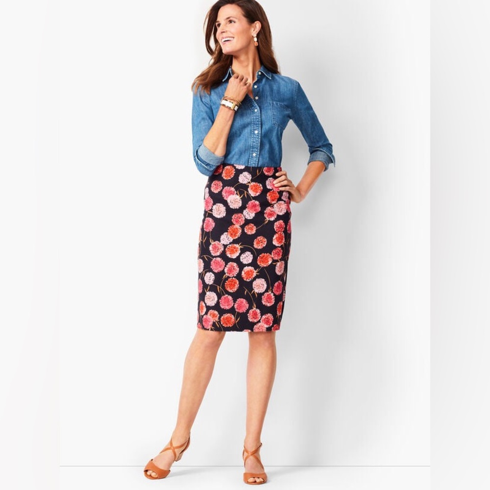 Talbots Women’s FLORAL PENCIL SKIRT